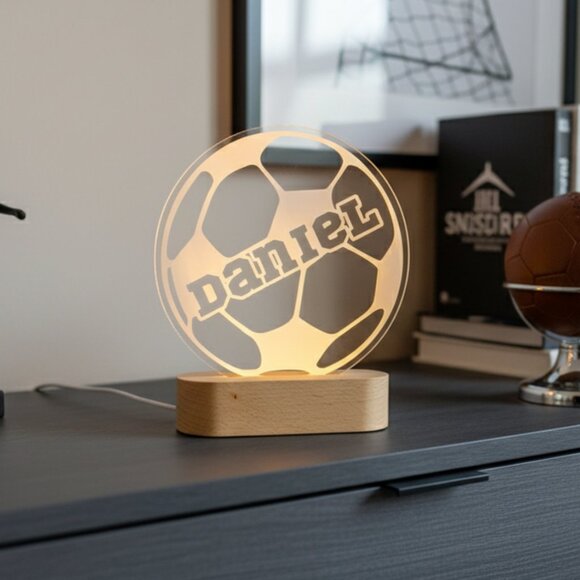 Soccer Night Light – Personalized LED Gift for Kids and Fans - Picture 8 of 8